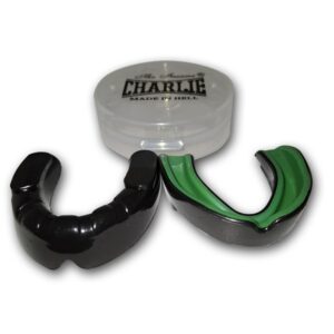 Protector bucal gel bicapa negro-verde