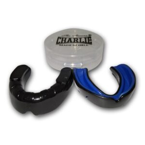 Protector bucal gel bicapa negro-azul