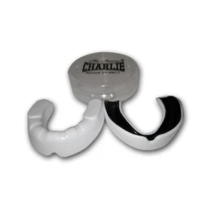 Inicio 3 Protector mandíbulas bucal gel bicapa negro-blanco