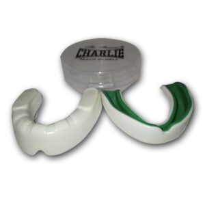 Protector bucal gel bicapa blanco-verde